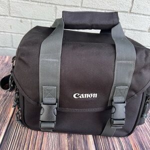 Canon Camera Bag Digital DSLR Padded Adjustable Strap Compartments Pockets Black